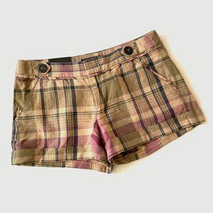 Banana Republic Plaid Linen Shorts